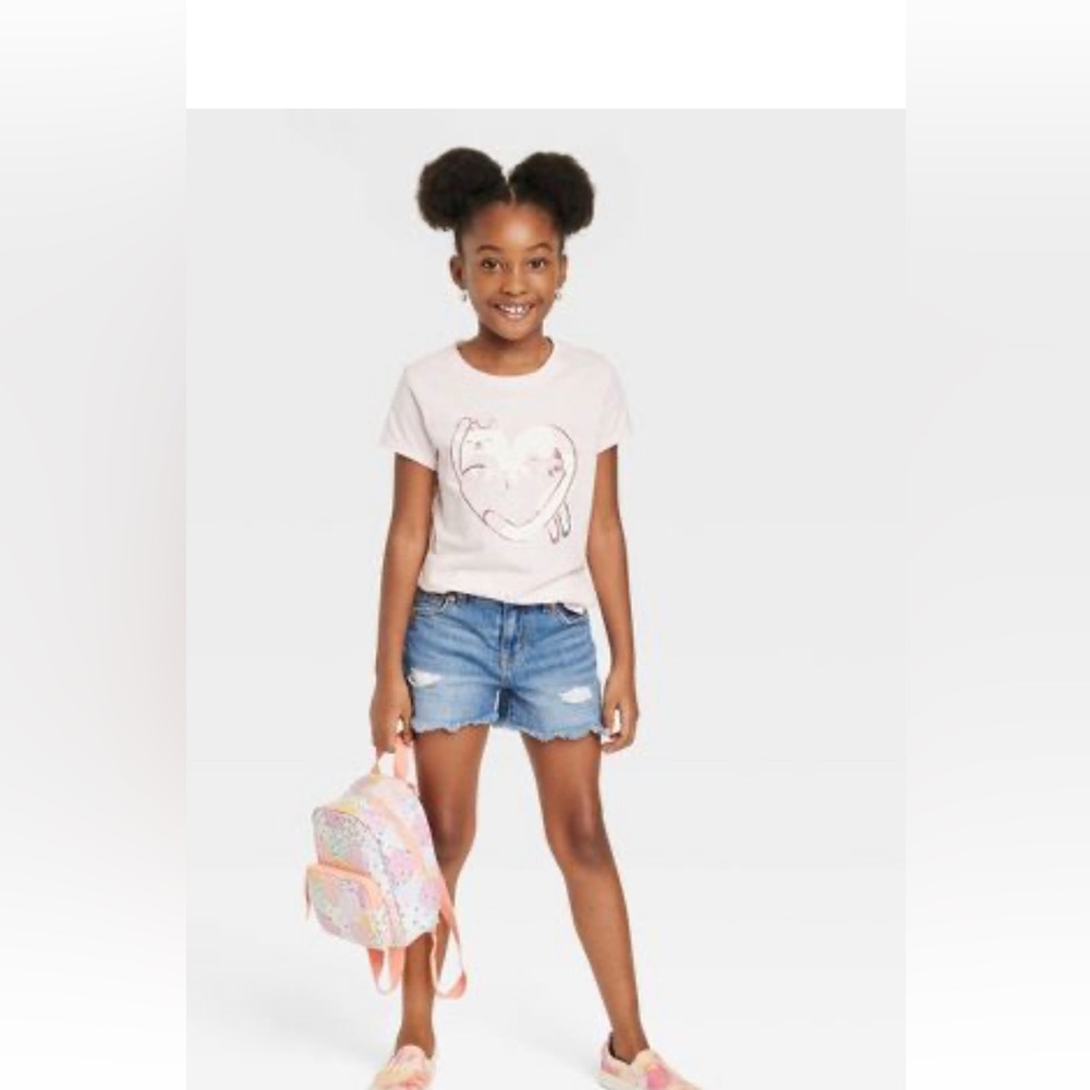 NWOT Girls' Cut-Off Jean Shorts - Cat & Jack™ Medium Wash